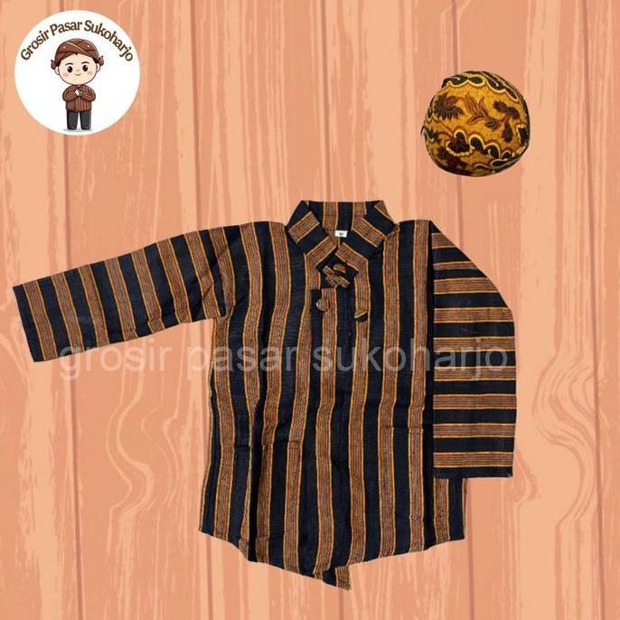 Baju sorjan + Blangkon // Surjan Anak laki-laki pakaian adat jawa Paud TK SD