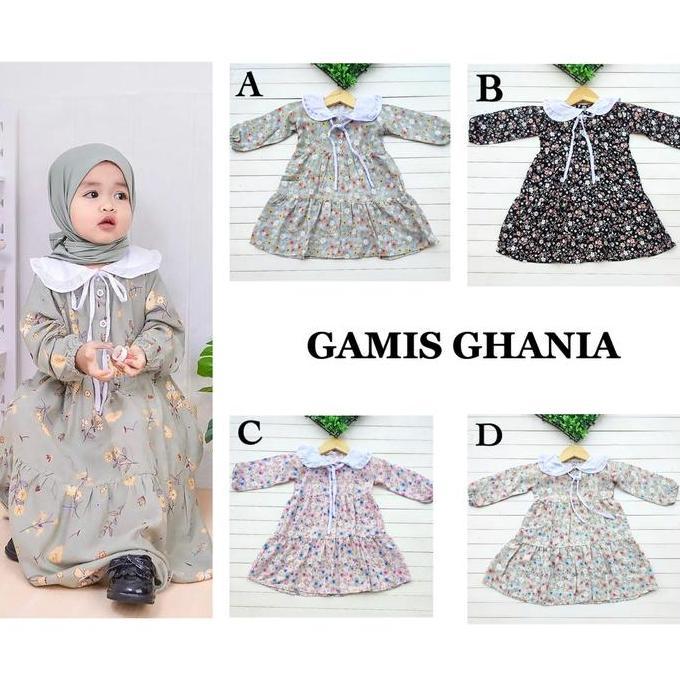 Gamis Rayon Anak | Gamis Baby Bahan Rayon | Gamis Ghania