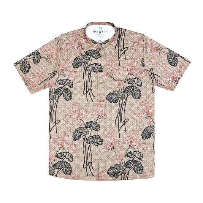 Kemeja Batik Lengan Pendek - Magani Nosweat - Lotus Flowers