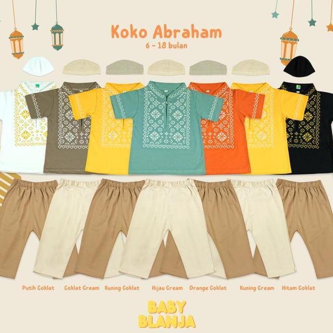 Baju Koko Anak Bayi Laki Laki 6 18 Bulan Abraham Set