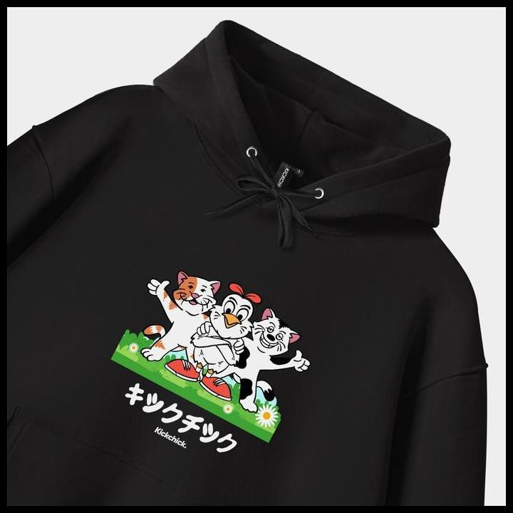 Promo Kickchick Hoodie Warriors Black & White L Jaket Lengan Panjang | Outerwear