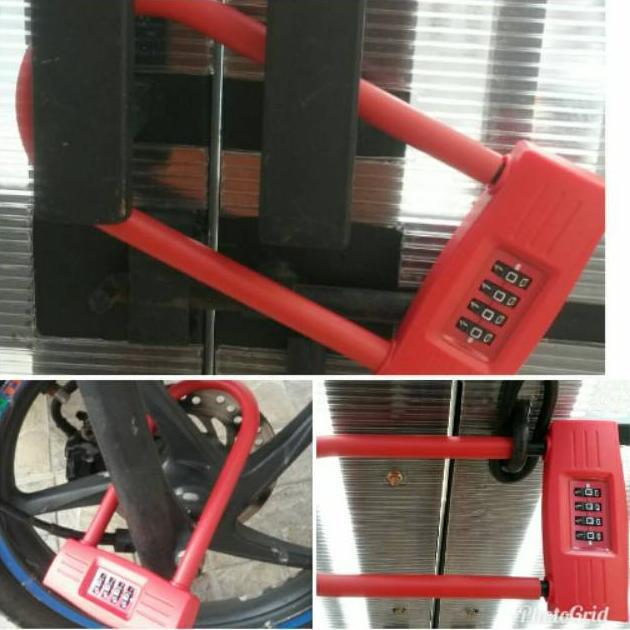 GEMBOK MOTOR ANTI MALING PELENGKAP ALARM. PAKAI PASWORD PIN. GEMBOK PAGAR PASWORD