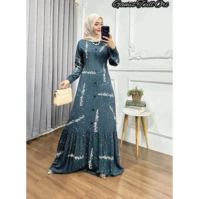 Regreg- Gamis Twill Original Model Kancing Rempel Bawah Brand Kalijogo Batik