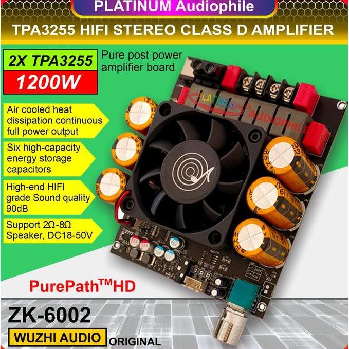 Jdg- Tpa3255 Amplifier Class D Stereo Hifi Hd Sound High Power 600W+600W 1200W Original Zk-6002