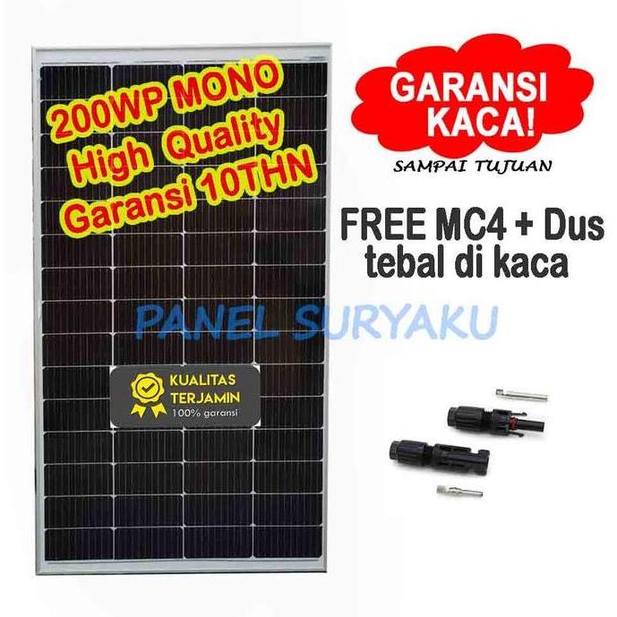 SOLAR PANEL SURYA 200WP MONO SOLAR CELL 200WP MONO HQ ORIGINAL DAN TERPERCAYA