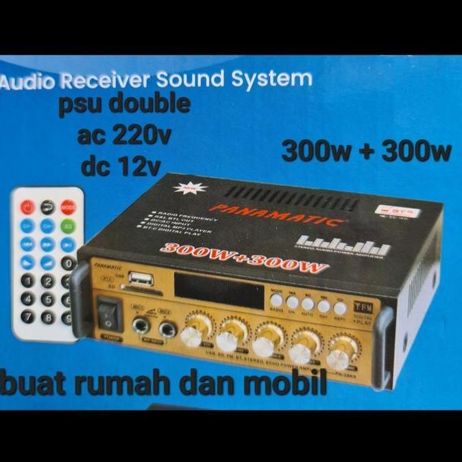 POWER + TONE KONTROL + KIT MP3 PLAYER BLUETOOTH BT MIC ECHO KARAOKE 300W + 300W CONTROL BLUETOOT PEN