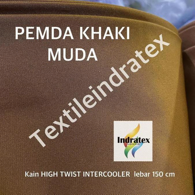 Lansungkirim- ( Per 1 Meter ) Kain Twill High Twist Intercooler Polyester Lebar 150 Cm Bahan Baju Ce