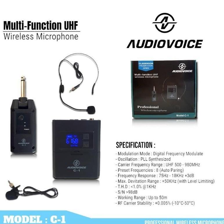 Ready Mic Clip On Wireless (clip on dan headset wireless) Original Audiovoice