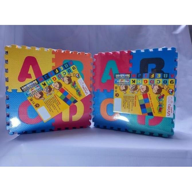 Puzzle Matras Angka Abjad | Matras Edukasi Anak Kode 108