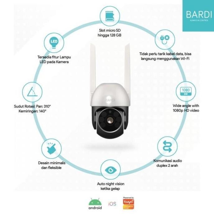 Actionx- Bardi Ip Camera Indoor Ptz & Outdoor Ptz Bundle Cctv 2 Ip Camera