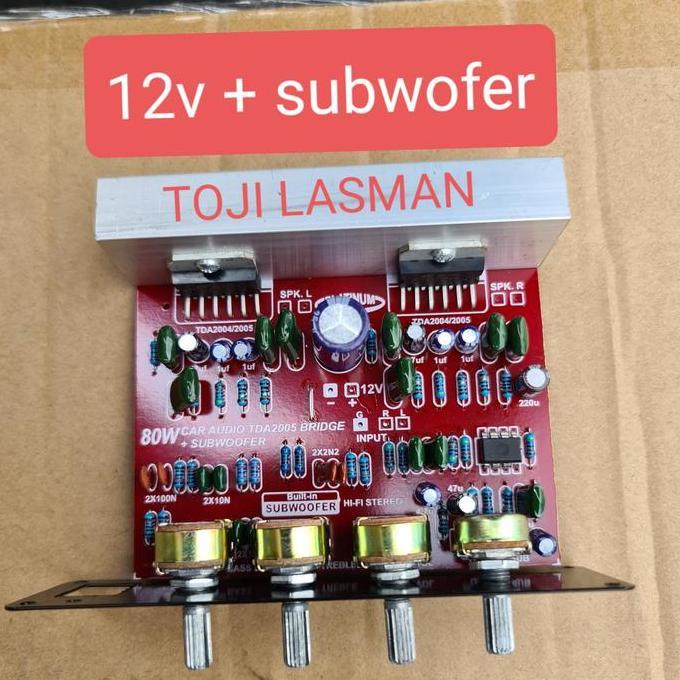Jdg- Power Aktif Stereo Tda2005 Tda 2005 + Subw Subwofer 12V 12Volt 12 V