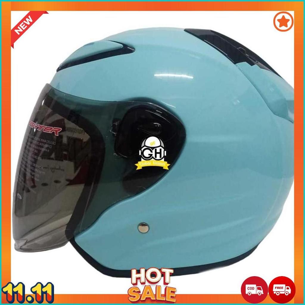 Helm Half Face Nhk R6 Nhk R-6 Solid Polos Light Tosca [H2]