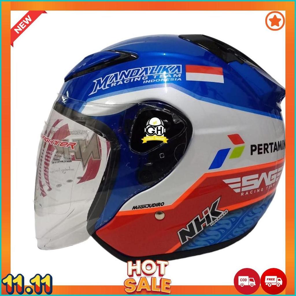 Helm Nhk R6 Half Face Gp Edition Mandalika [H2]