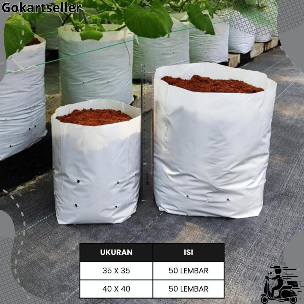Polybag Putih 40 x 40 Isi 50 Lembar - Polybag Melon HARGA GROSIR PREMIUM