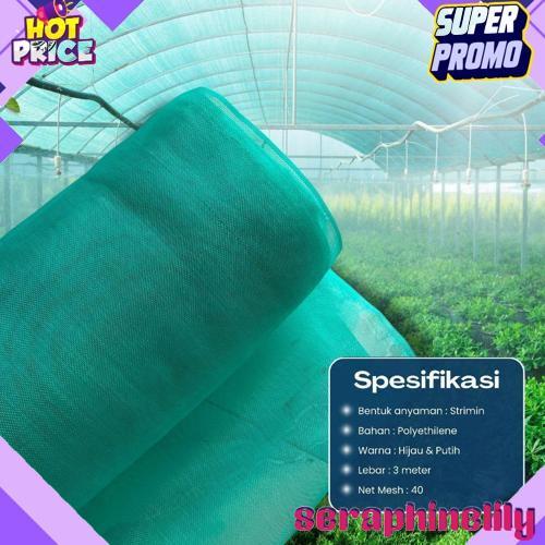 Insect Net Lebar 1 Meter - Jaring Penghalang Serangga Greenhouse - Jaring Kasa Insect Net Diskon