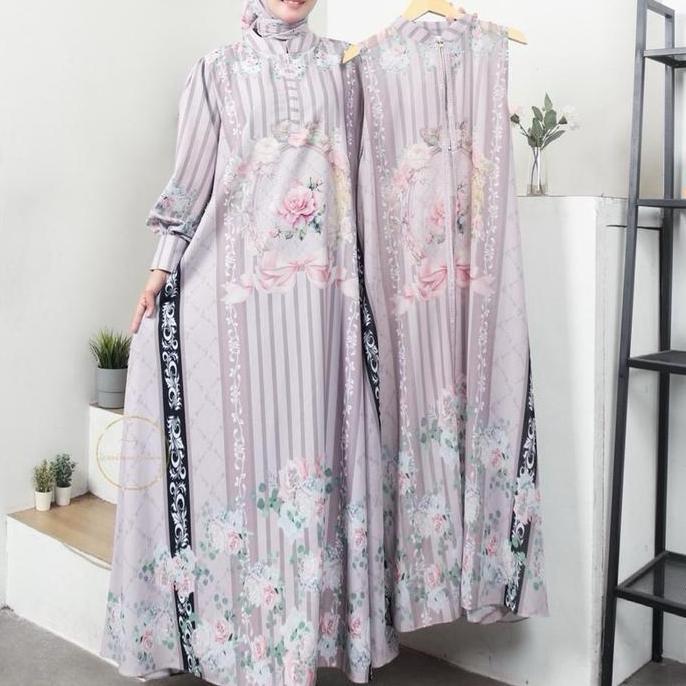 FREE ONGKIR NINSSTORE.ID - ZORA PITA GAMIS SET HIJAB SEGI EMPAT VOAL OUTER LEPAS PASANG KONDANGAN TE