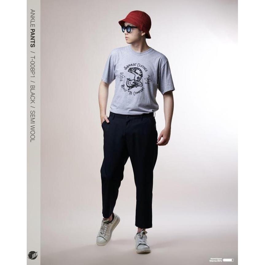 SAMASE Sirwal Ankle Pants T0P Sirwal Celana Panjang Pria Dewasa Hitam Terbaru 2023 Samase Official C