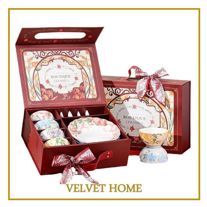 Hampers Piring set Mangkok Lebaran Natal Imlek Tahun Baru Idu Fitri Christmas Chinese New Year Kado 