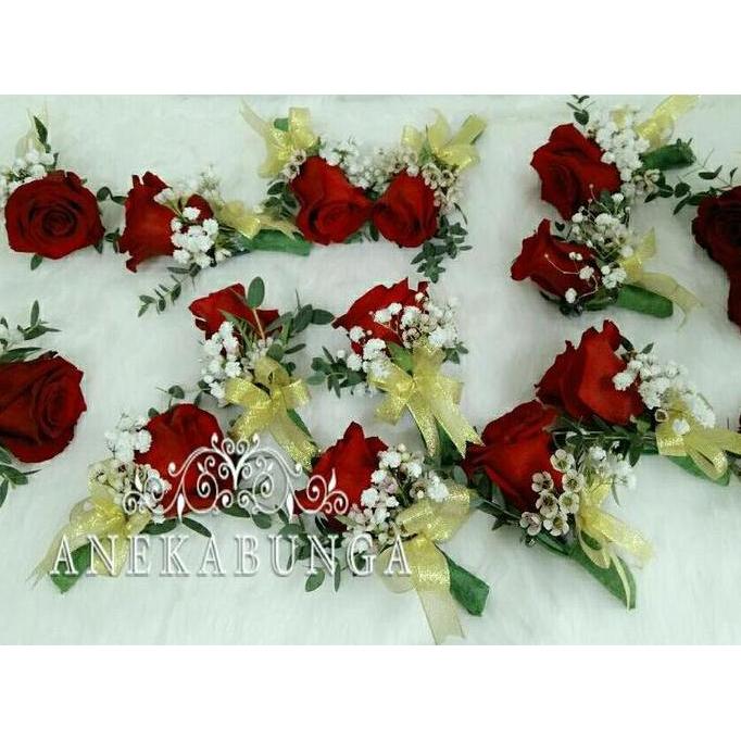 16 Bunga Korsase Pernikahan Asli corsage Jas wedding flower tangan