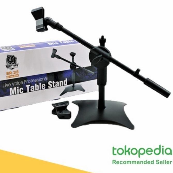 BMA SR-33 STAND MIC MEJA/PENDEK~Microphone Table Stand~Podium Desk