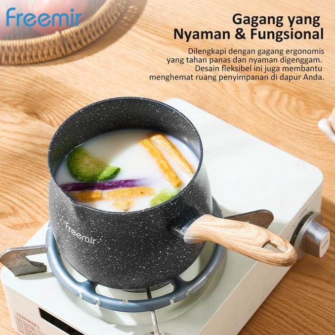 Kualitass- [New Launch] Freemir Panci Kopi Panci Anti Lengket Anti Tumpah Mini Gemoy Mpasi Bahan Bat