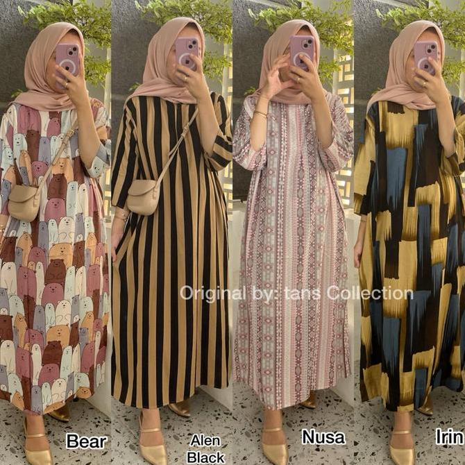 DISKON DASTER SLAVINA LD 120 JUMBO - RAYON VISCOSE - HOME WEAR - GAMIS BUSUI MUSLIM WANITA