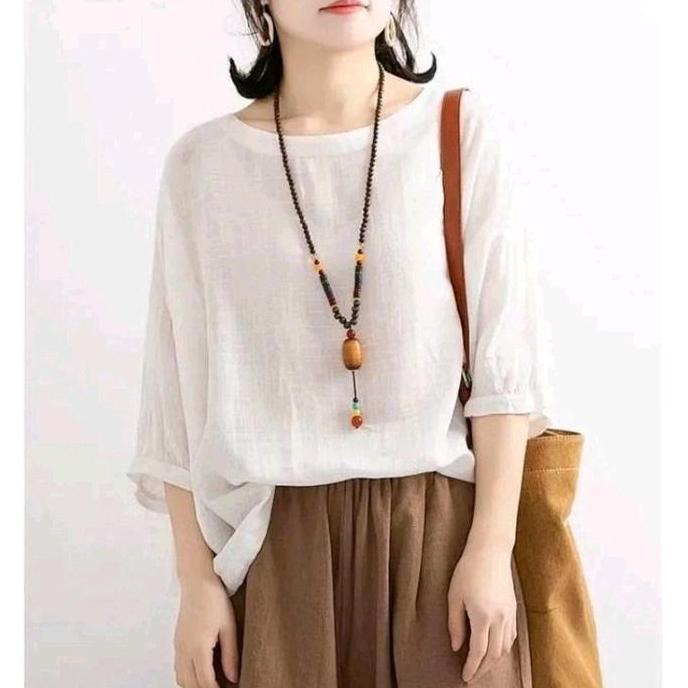 BEST SELLER ATASAN BLOUSE WANITA KERUT BAWAH CASUAL FASHION MODEL TERBARU LEBARAN 2024 SIZE M/L/XL/X