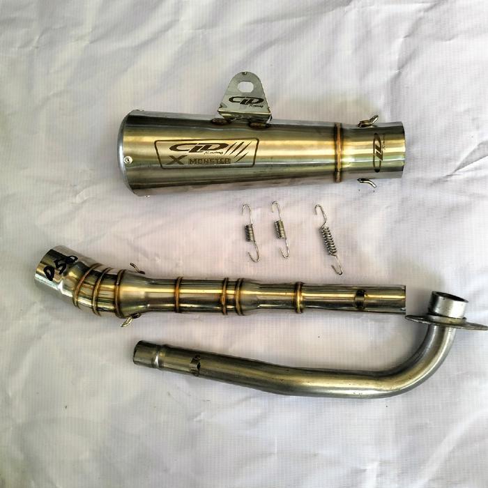 Fulsystem Knalpot Cld X Monster Buat Motor Bebek Leher Netral Samping Jupiter.Supra.Smash Dll Ada Or
