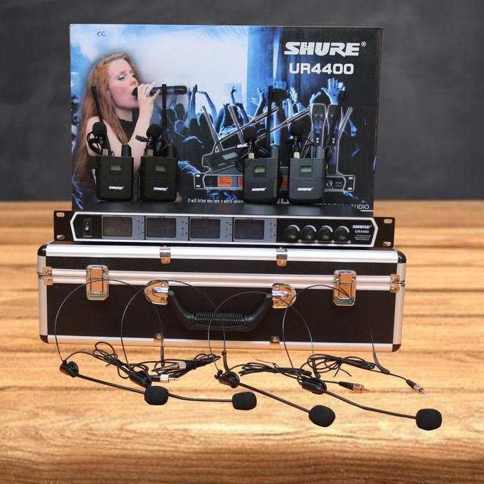 Mic wirelles UR4400 shure ur 4400 SHURE UR4400 (Mic clip On Headsed) 4mic