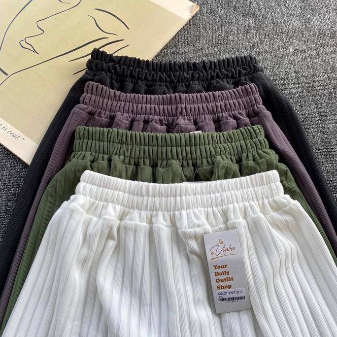 FREE ONGKIR ALIMAMA - KULOT HORNET - CELANA PANJANG PREMIUM DAILY KNIT CRINKLE WANITA PEREMPUAN MURA