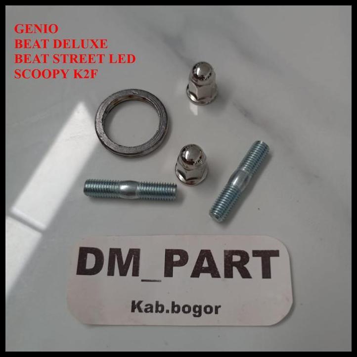 TERBARU BAUT MUR GASKET PAKING KENALPOT KNALPOT BEAT DELUXE STREET NEW LED GENIO SCOOPY 2020 STREET 