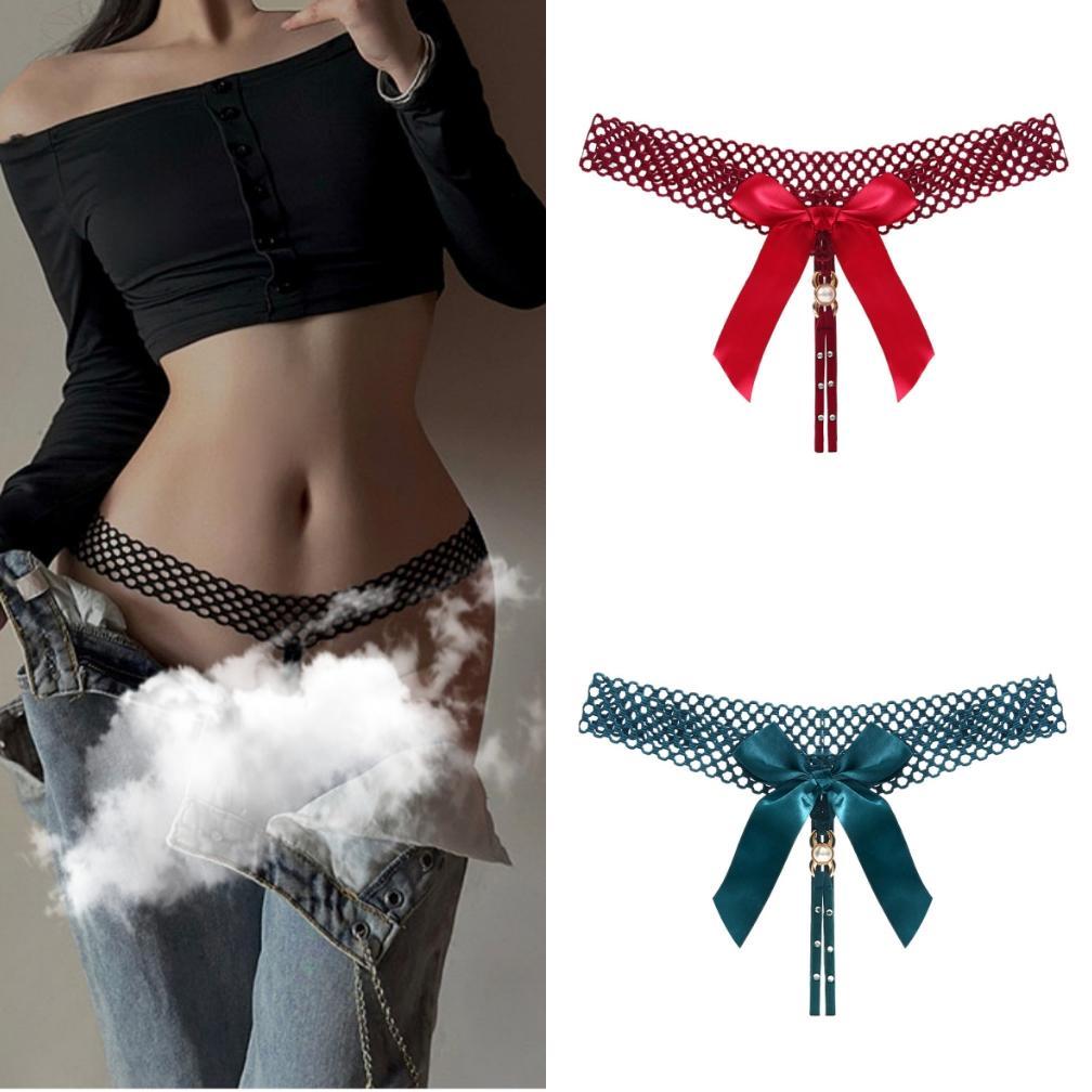 G String Open Crotch T Back Pita G String Wanita Low Waist thong 037