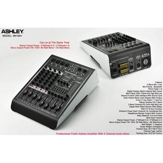 power mixer ashley m4160 power mikser m 4160 m4160+ m 4160 +bisa buat speaker masjid