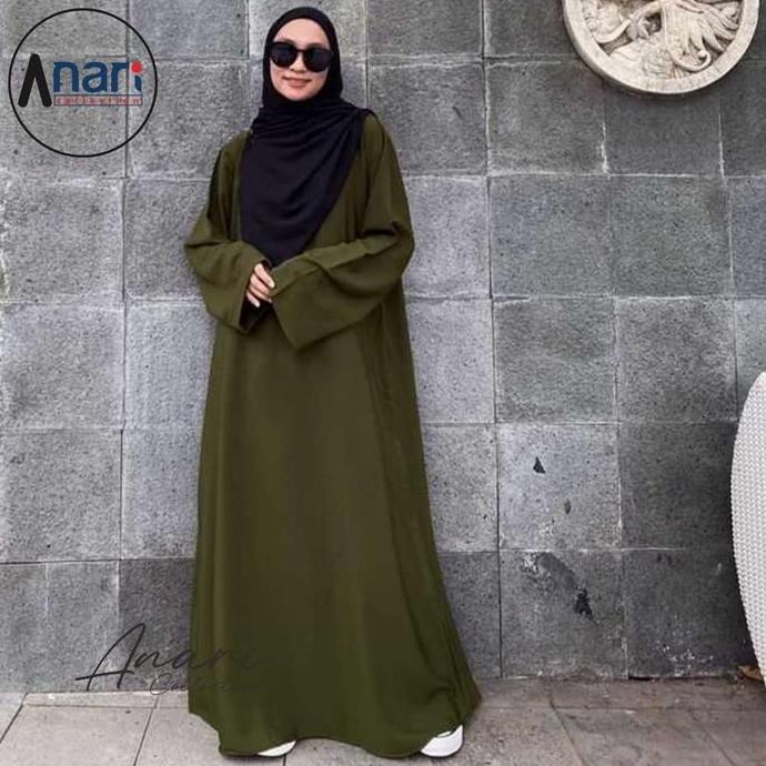 BEST SELLER ABAYA TURKEY BASIC POLOS TERBARU | GAMIS ABAYA ARAB SYARI DRESS POLOS WANITA DEWASA CRIN