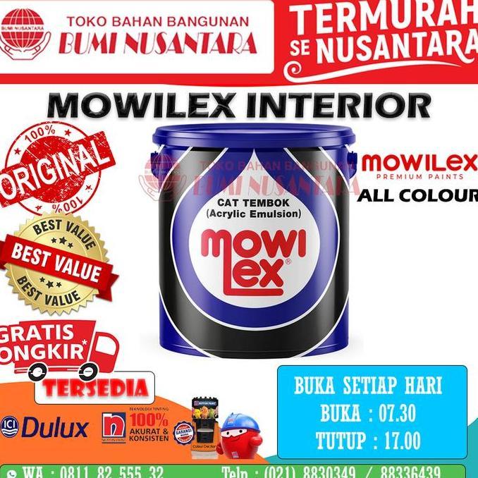 Wrnawrni- Cat Mowilex Emulsion Interor 2,5L Cat Tembok Mowilex Cat Lukis Mowilex