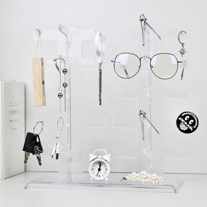 New- Rak Kacamata Akrilik Display Pajangan Kacamata 4Susun /Plastik Display Kacamata /Tempat Rak Dis