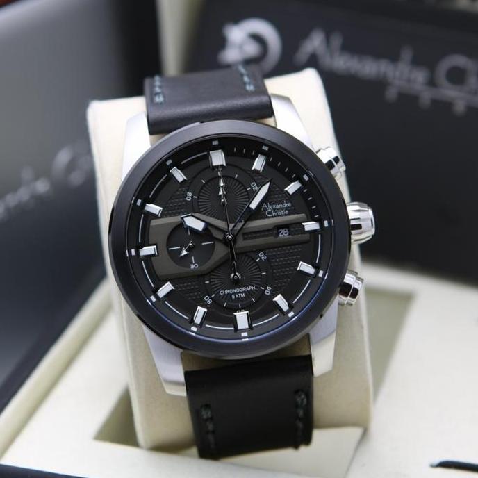ALEXANDRE CHRISTIE AC 6562 PRIA SILVER BLACK LEATHER BLACK ORINAL