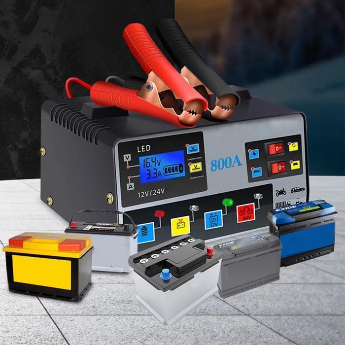 Charger Aki Otomatis Smart Intelligent 12V24V 400W 800Ah Auto Repair Mobil Pengisi Daya Kendaraan Pe
