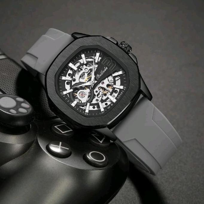 BUY 1 GET 1..JAM TANGAN PRIA WANITA BELLEDA ORINAL AUTOMATIC 9633 RUBBER