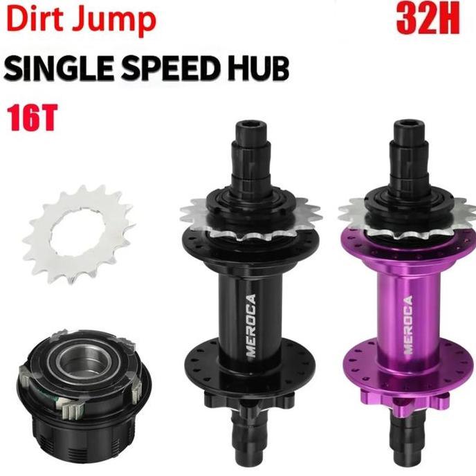 Meroca Hub Freehub Single Speed Disc Brake 32 Hole 16T 5 Bearing Hub Sepeda Bmx Dirt Jump Fixie