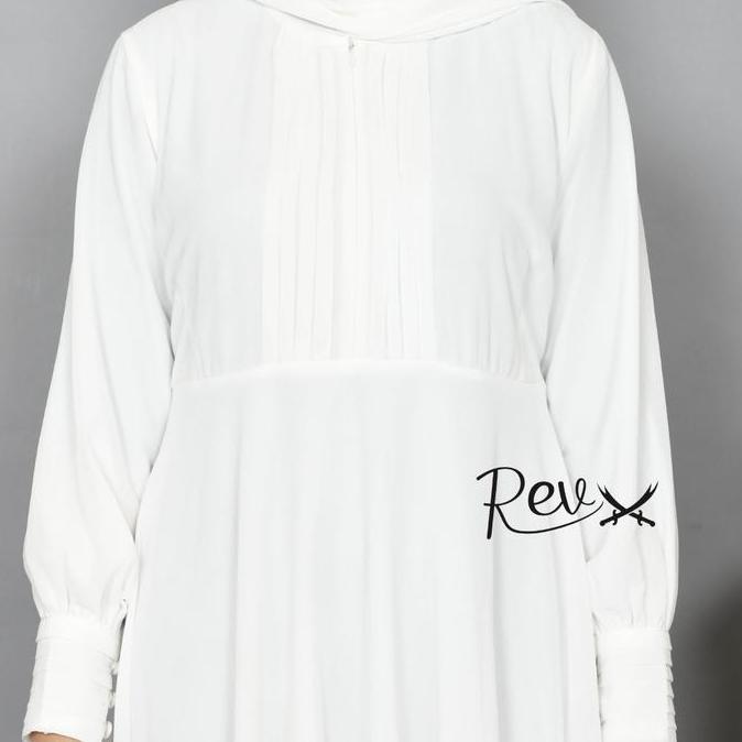 Sale Gamis Haji Umroh Wanita Set Khimar Ceruty 2 Lapis Putih Ceruty Babydoll Premium Elegan