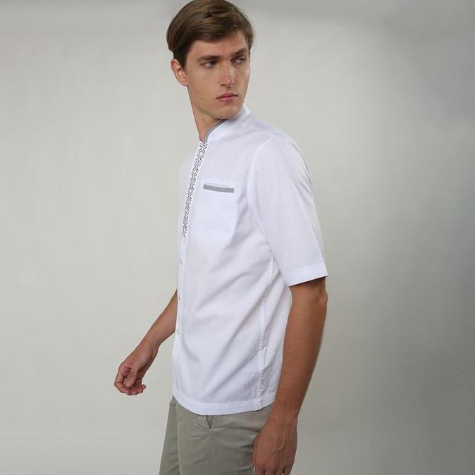 Lgs - Baju Koko Pria - Lengan Pendek - Warna Putih - Csh.285.S1124K.360.C