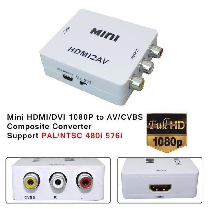 HDMI to AV RCA Converter Adapter MINI HDMI2AV ADAPTER MINI BOX HDMI2AV