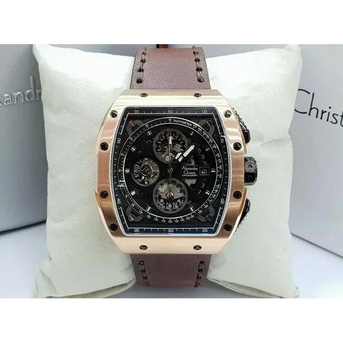 ALEXANDRE CHRISTIE PRIA AC6411 LEATHER BROWN ROSEGOLD ORINAL