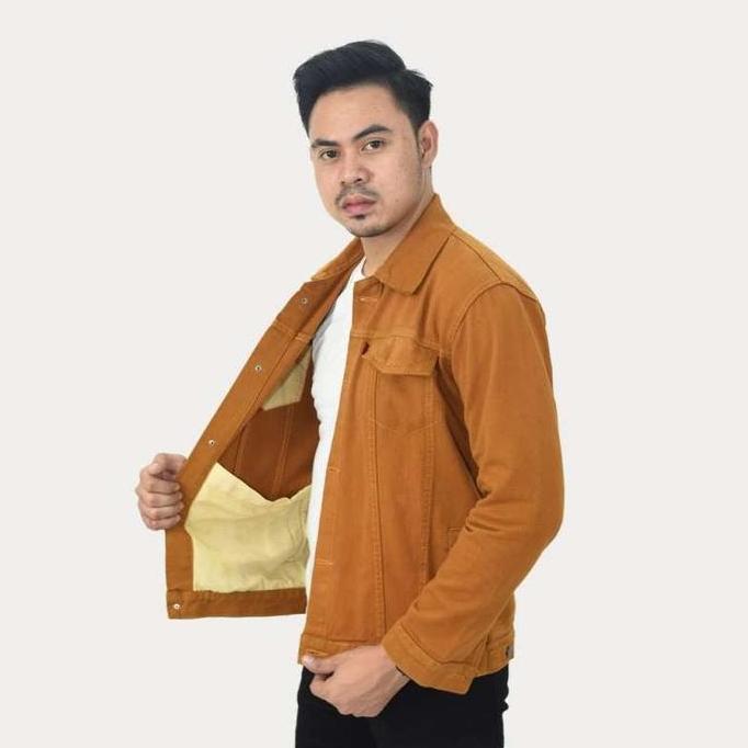 jaket jeans - jaket jeans kuning kunyit - jaket warna