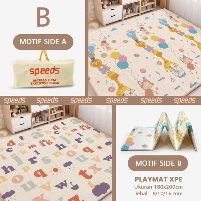 Playmat SPEEDS Bayi Lipat Tebal Karpet Baby Matras Bayi Playmate