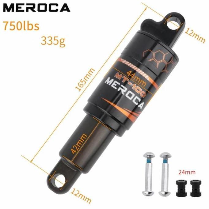 Meroca Rear Shock 165Mm Rear Shock Oil Spring 165 Sepeda Mtb