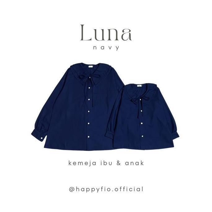 New Arrival, Kemeja Couple Ibu Anak Luna Shirt Couple Mom And Kids By Happyfio