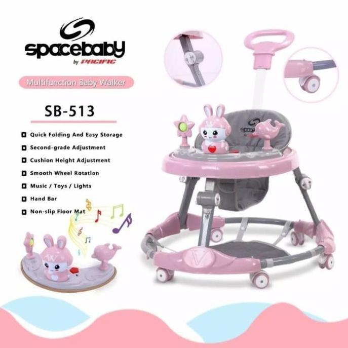 Baby Walker Space Baby SB 513 SB513 SB-513 baby walker + dorongan