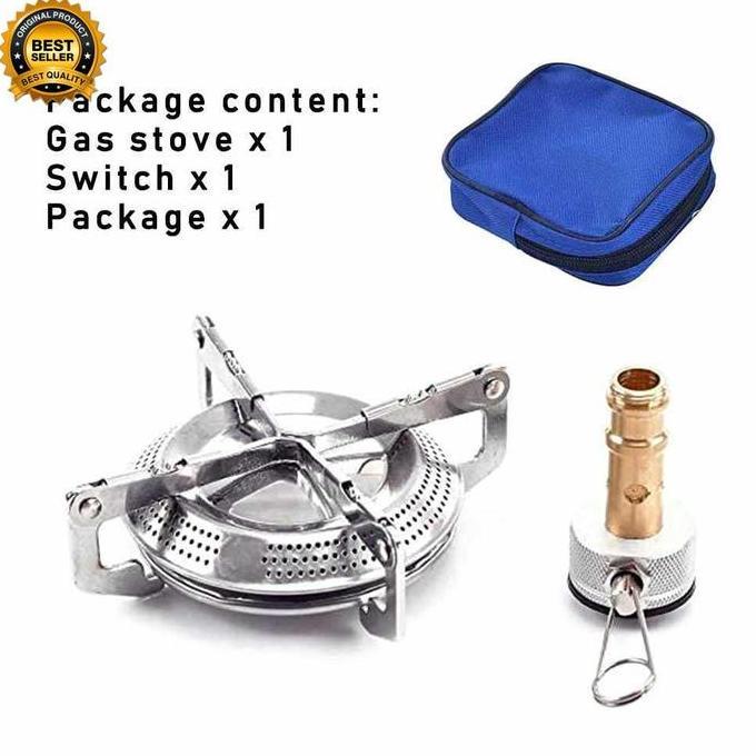 Mini Camping Stove Gas Butane Ujung Kepala Kompor Mini Camping Lipat Portable